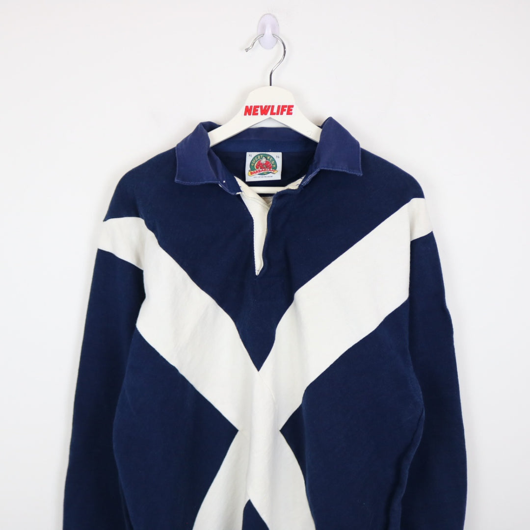 Vintage Scotland Rugby Polo Shirt - L-NEWLIFE Clothing