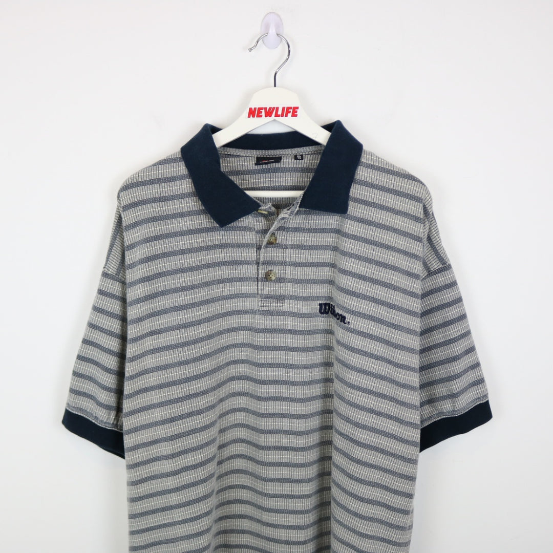 Vintage 90's Wilson Striped Polo Shirt - XL-NEWLIFE Clothing