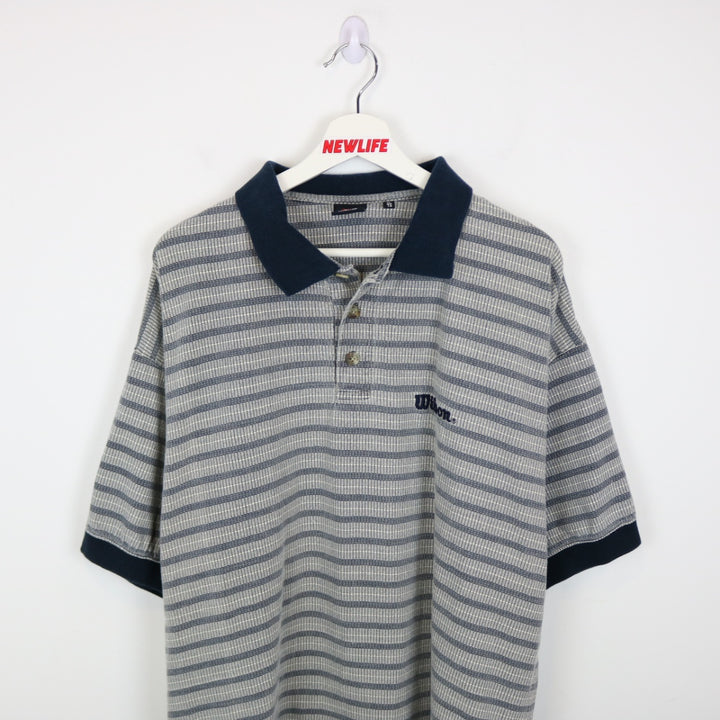 Vintage 90's Wilson Striped Polo Shirt - XL-NEWLIFE Clothing