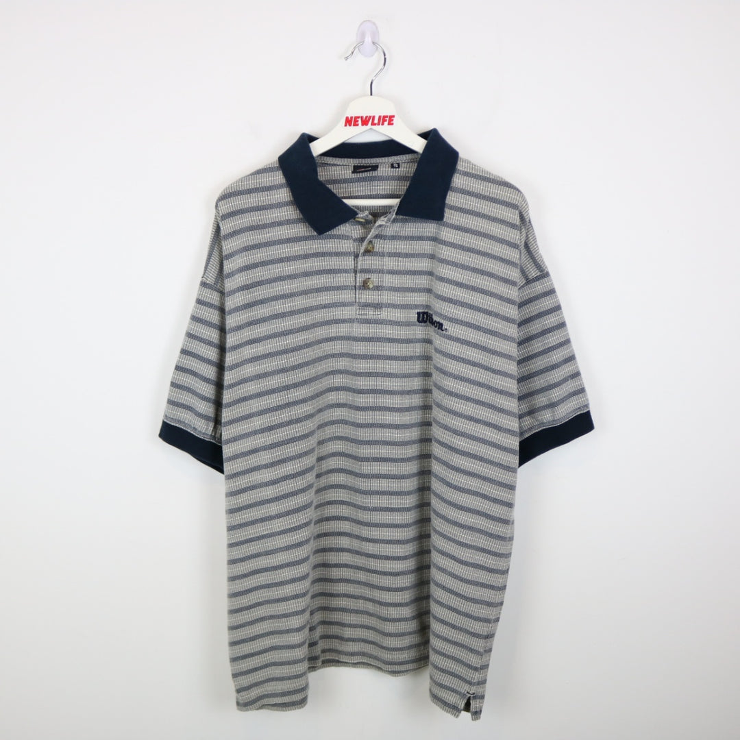 Vintage 90's Wilson Striped Polo Shirt - XL-NEWLIFE Clothing