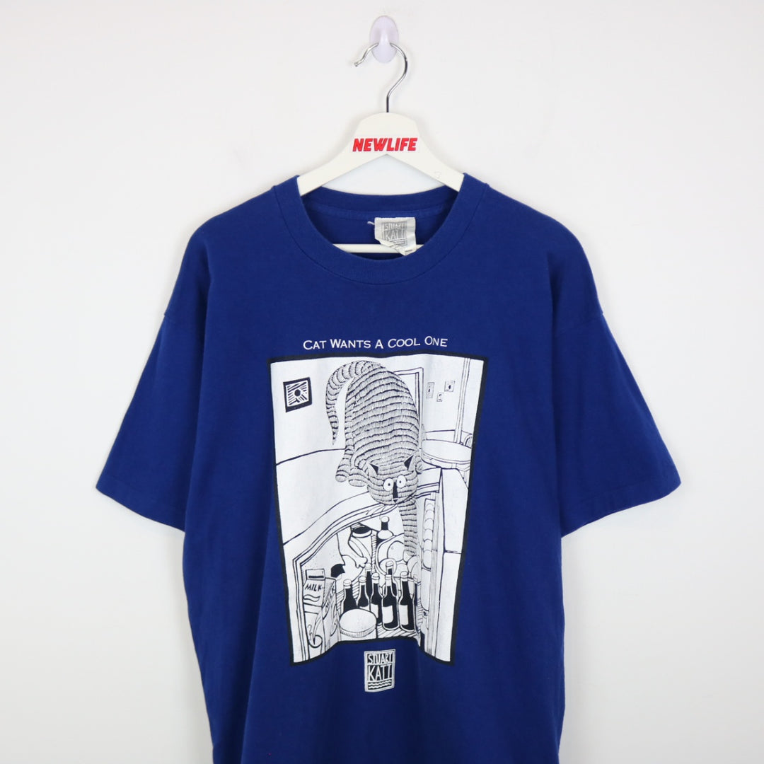 Vintage 90's Stuart Katt Wants a Cool One Tee - XL-NEWLIFE Clothing