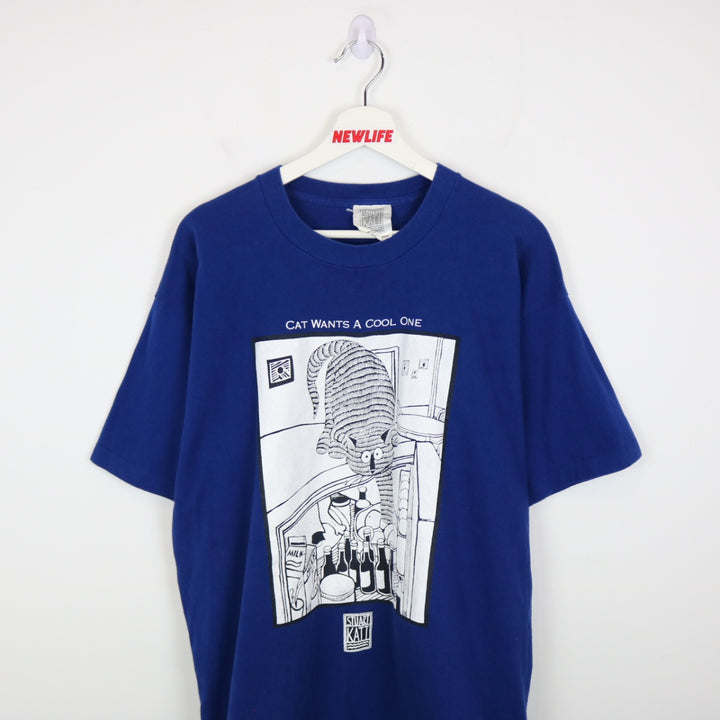 Vintage 90's Stuart Katt Wants a Cool One Tee - XL-NEWLIFE Clothing