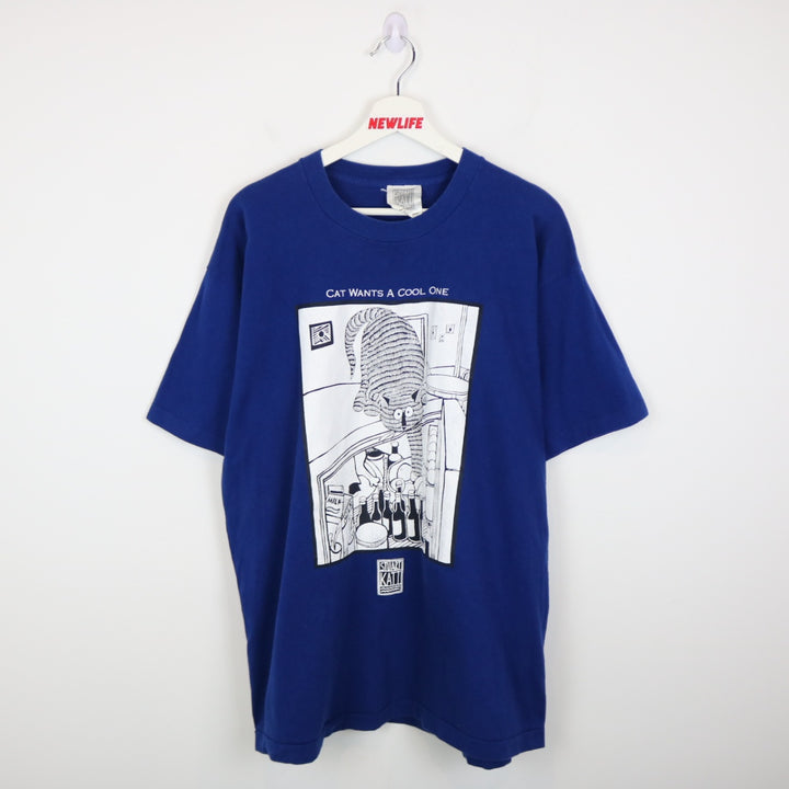 Vintage 90's Stuart Katt Wants a Cool One Tee - XL-NEWLIFE Clothing