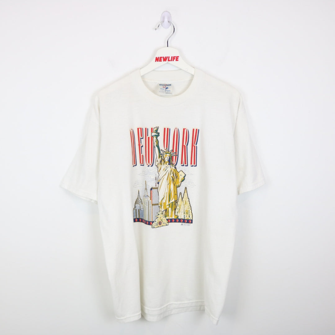 Vintage 00's New York Statue of Liberty Tee - L-NEWLIFE Clothing