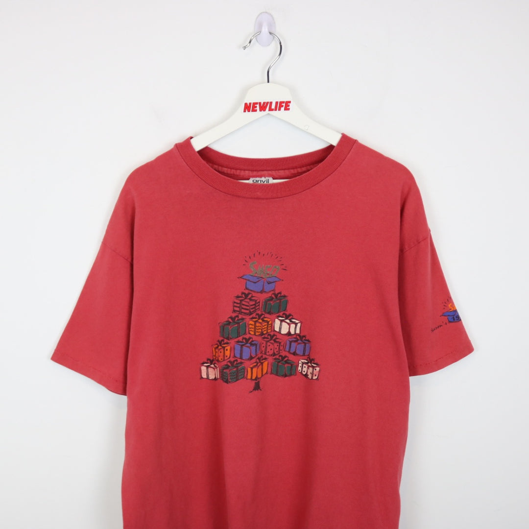 Vintage 1996 Season's Greetings Christmas Tee - L-NEWLIFE Clothing