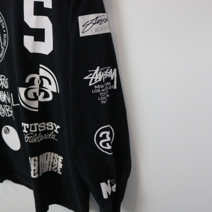 Stussy All Over Print Skull Rat Long Sleeve Tee - M-NEWLIFE Clothing