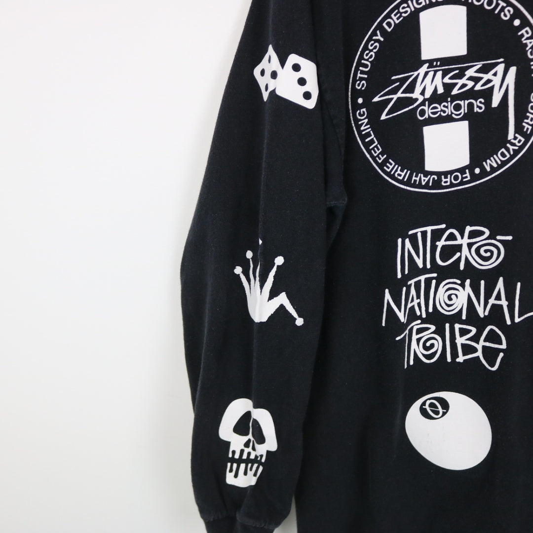 Stussy All Over Print Skull Rat Long Sleeve Tee - M-NEWLIFE Clothing