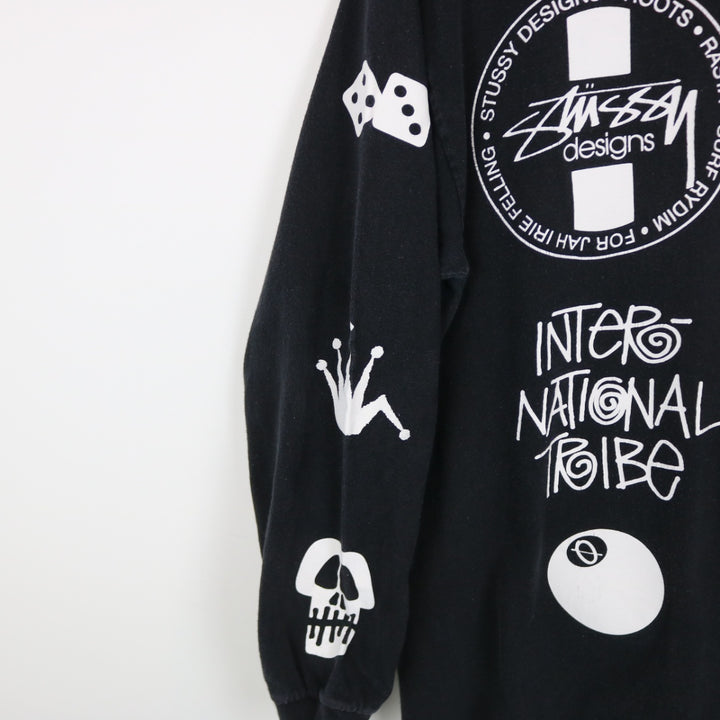 Stussy All Over Print Skull Rat Long Sleeve Tee - M-NEWLIFE Clothing