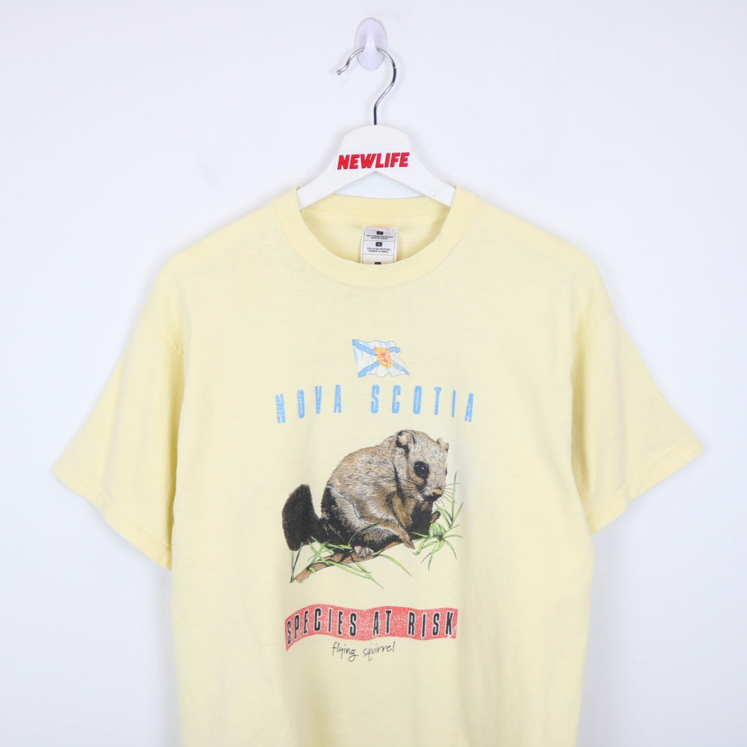 Vintage 90's Nova Scotia Flying Squirrel Nature Tee - L-NEWLIFE Clothing