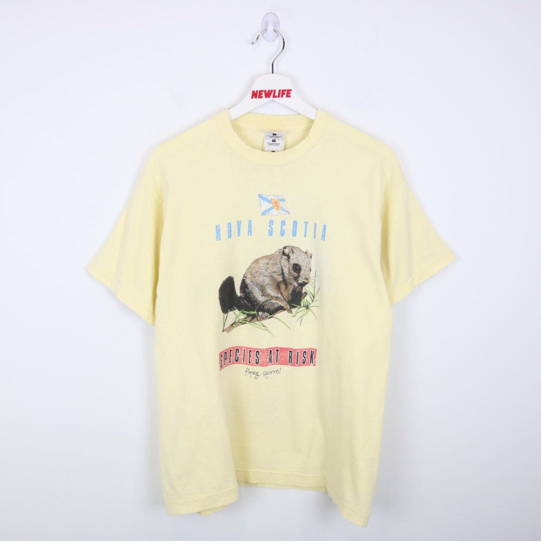 Vintage 90's Nova Scotia Flying Squirrel Nature Tee - L-NEWLIFE Clothing