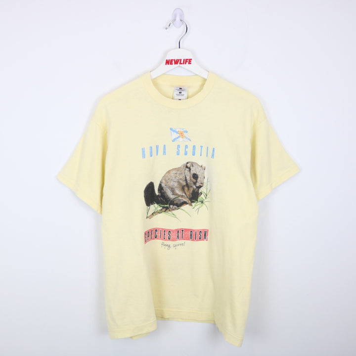 Vintage 90's Nova Scotia Flying Squirrel Nature Tee - L-NEWLIFE Clothing