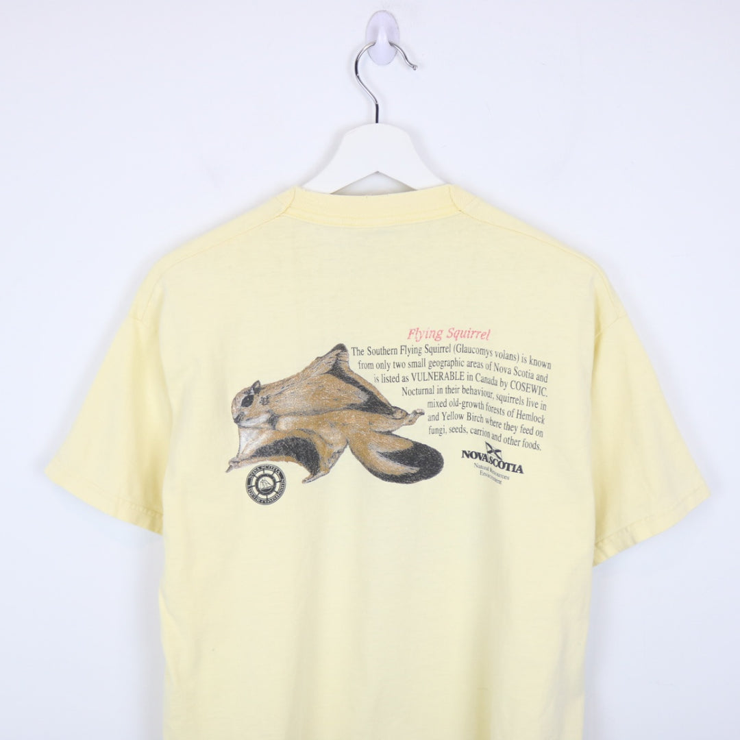 Vintage 90's Nova Scotia Flying Squirrel Nature Tee - L-NEWLIFE Clothing