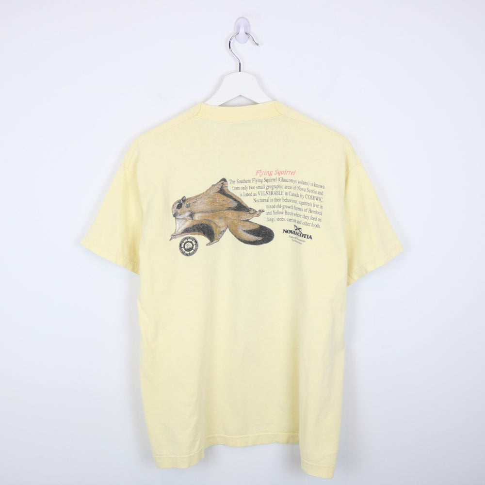 Vintage 90's Nova Scotia Flying Squirrel Nature Tee - L-NEWLIFE Clothing