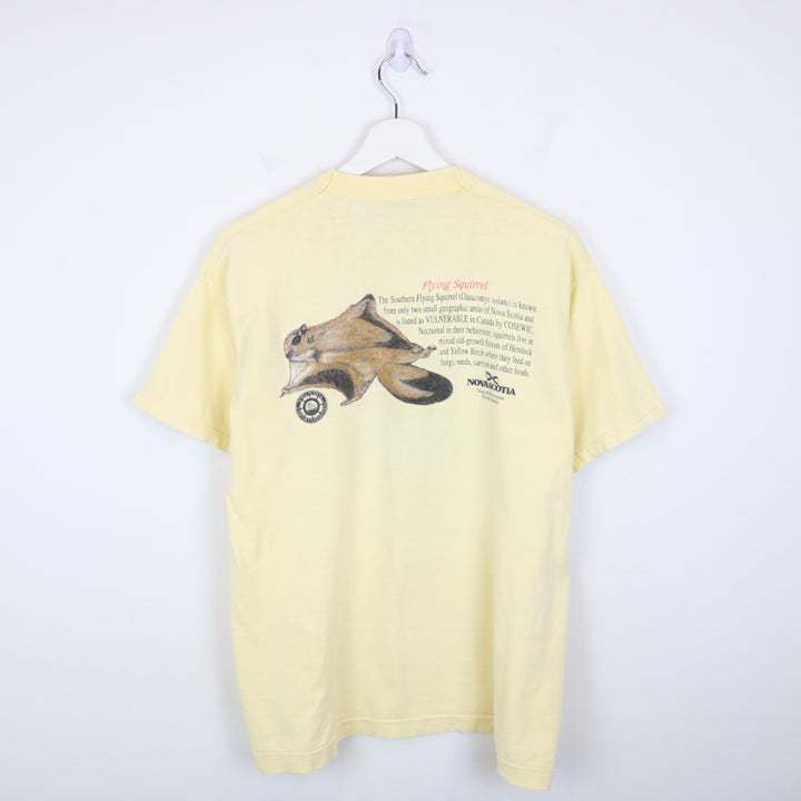 Vintage 90's Nova Scotia Flying Squirrel Nature Tee - L-NEWLIFE Clothing