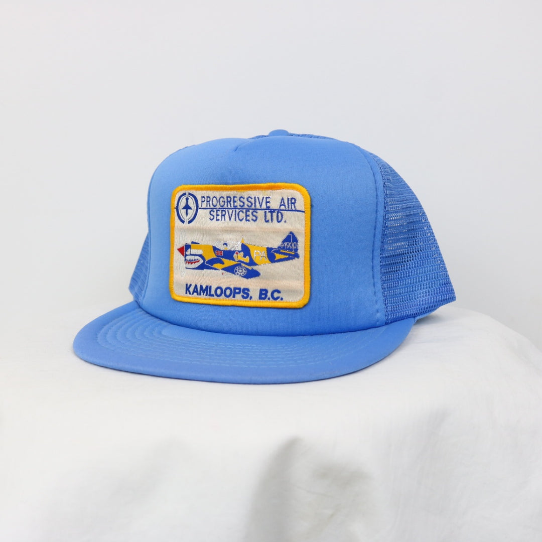 Vintage 80's Progressive Air Services Kamloops Trucker Hat - OS-NEWLIFE Clothing