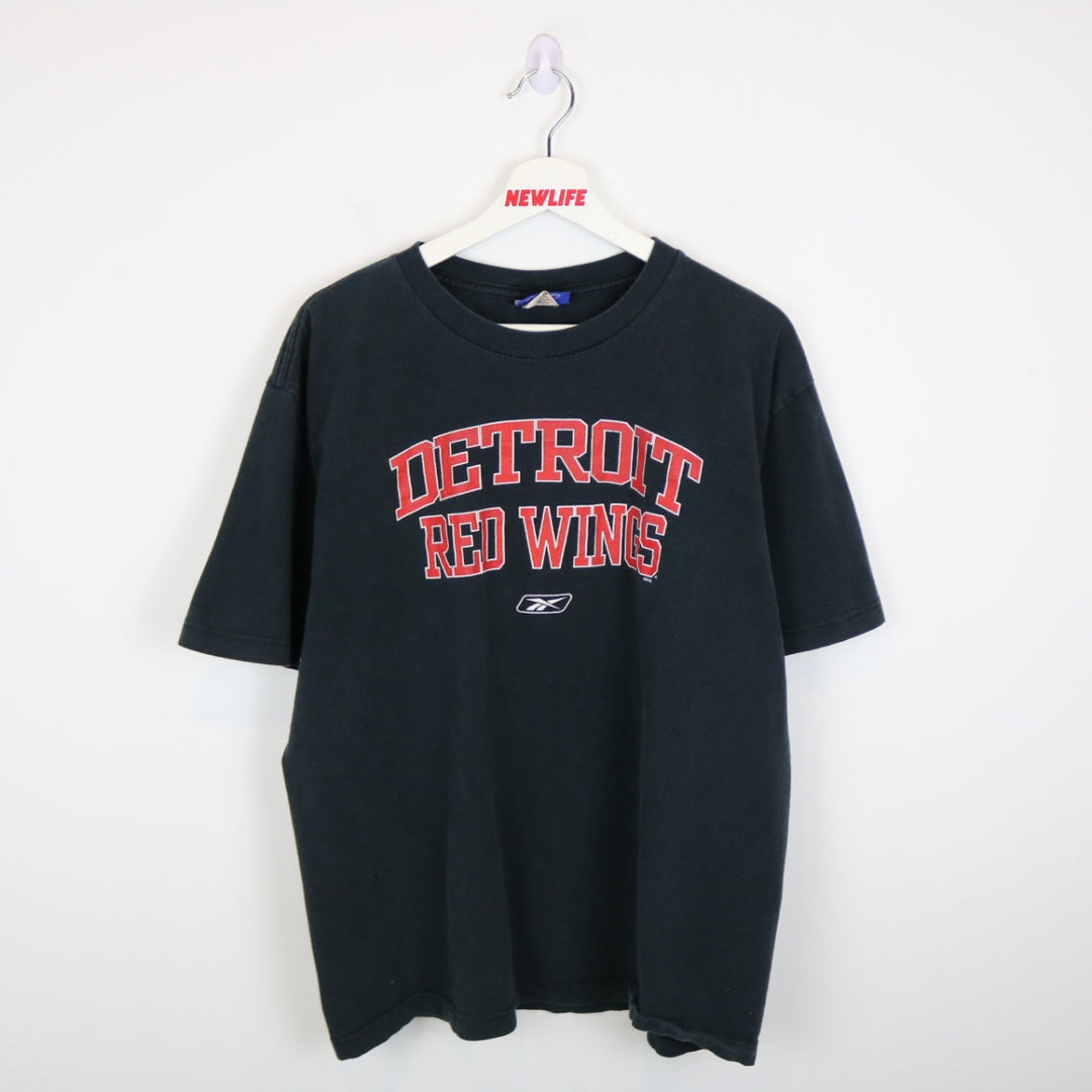 Vintage 90's Detroit Red Wings NHL Reebok Tee - XL-NEWLIFE Clothing