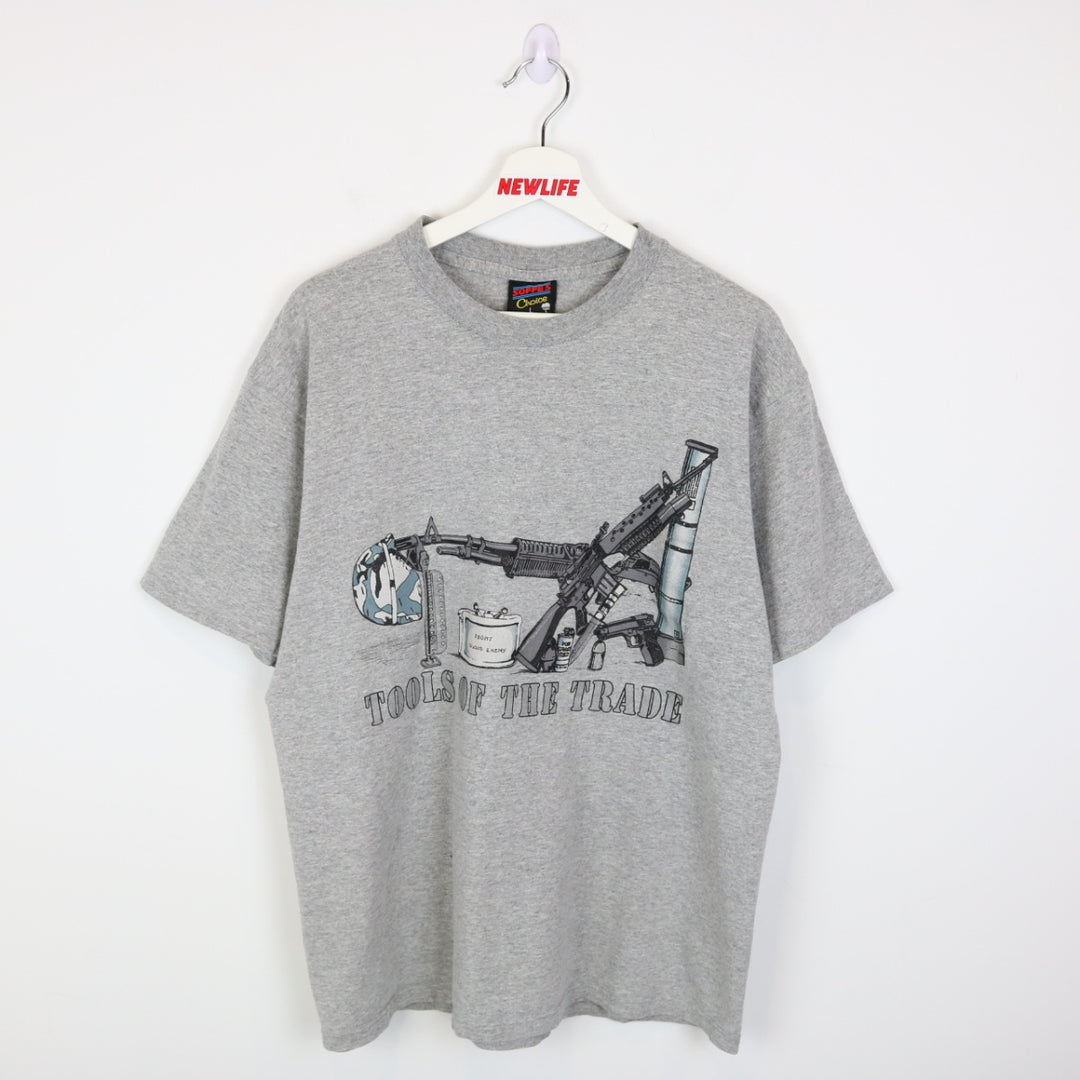 Vintage 90's Tools of the Trade Army Tee - L-NEWLIFE Clothing