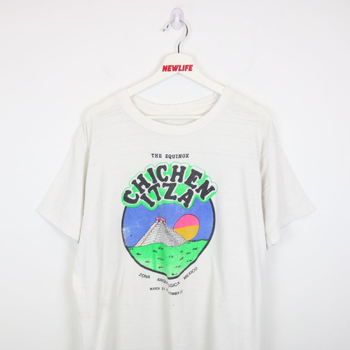 Vintage 90's The Quinox Chichen Itza Mexico Tee - L-NEWLIFE Clothing