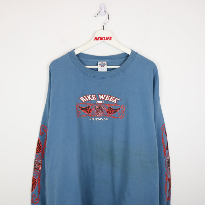 Vintage 2007 Surgis Bike Week Long Sleeve Tee - XXL-NEWLIFE Clothing