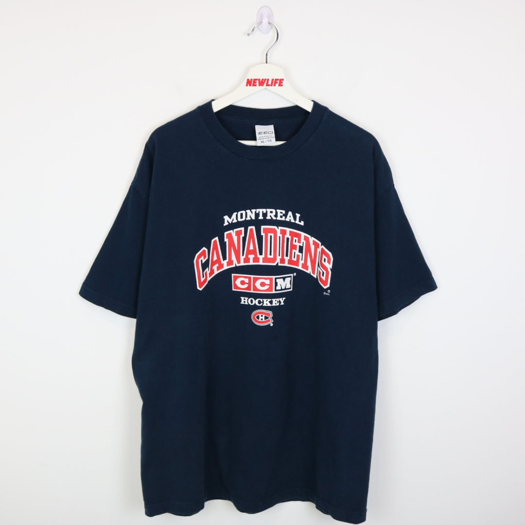 Vintage 90's Montreal Canadiens CCM Tee - XL-NEWLIFE Clothing