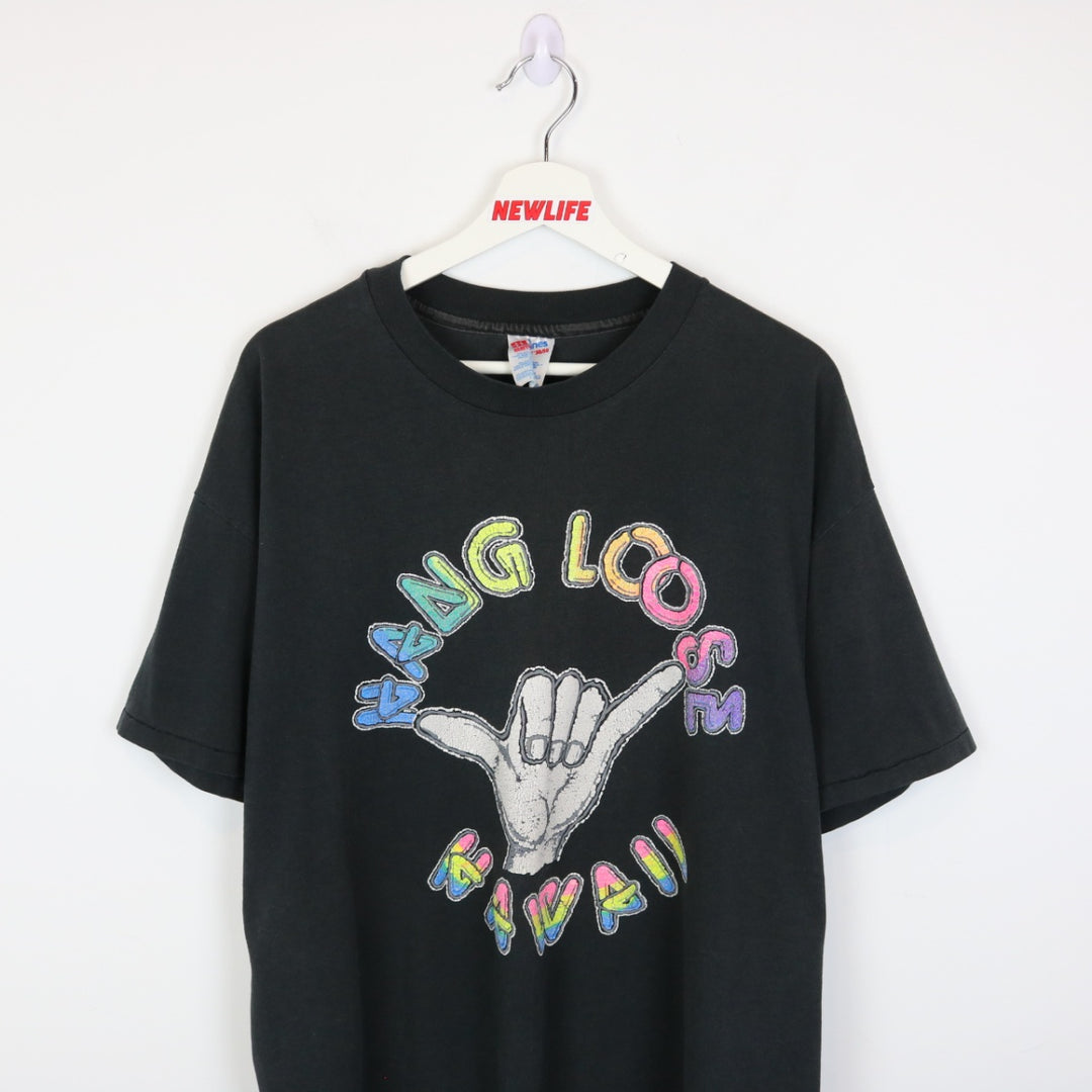 Vintage 90's Hang Loose Hawaii Tee - XL-NEWLIFE Clothing