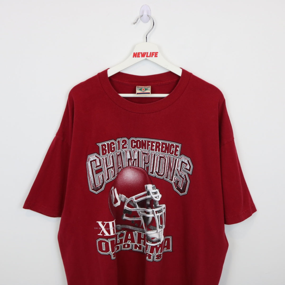 Vintage 00's University of Oklahoma Sooners Football Tee - XL-NEWLIFE Clothing