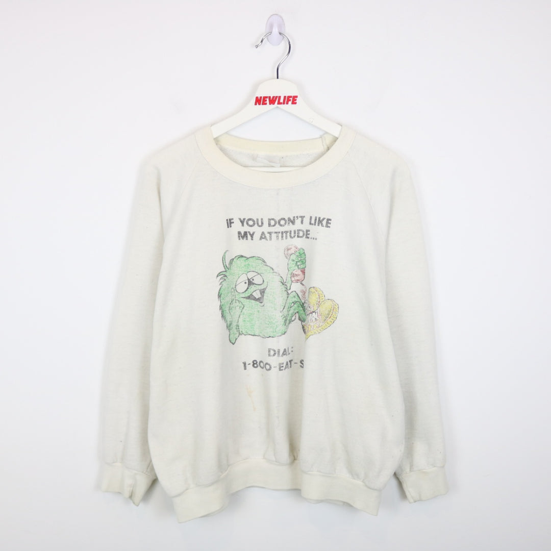 Vintage 80's 1-800-EAT-SHIT Crewneck - L-NEWLIFE Clothing