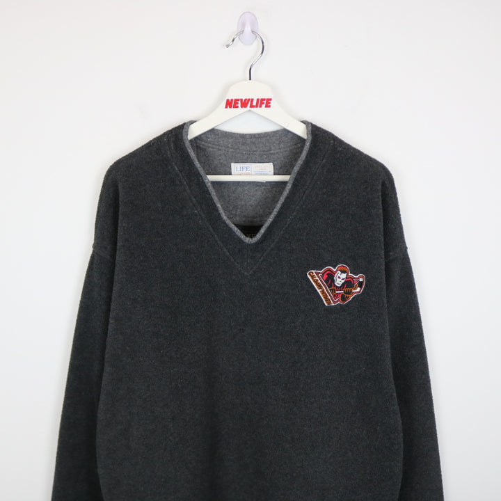 Vintage 90's Calgary Hitman WHL Fleece Sweater - L-NEWLIFE Clothing