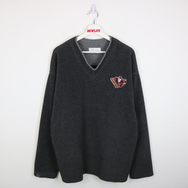 Vintage 90's Calgary Hitman WHL Fleece Sweater - L-NEWLIFE Clothing