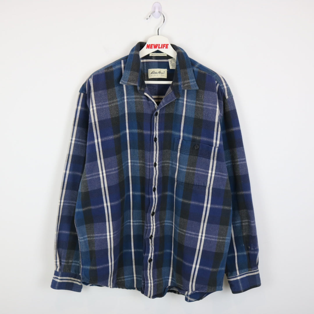 Vintage 90's Eddie Bauer Plaid Flannel Button Up - XL-NEWLIFE Clothing