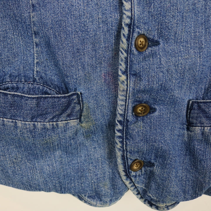Vintage 90's GAP Flannel Lined Denim Vest - S-NEWLIFE Clothing