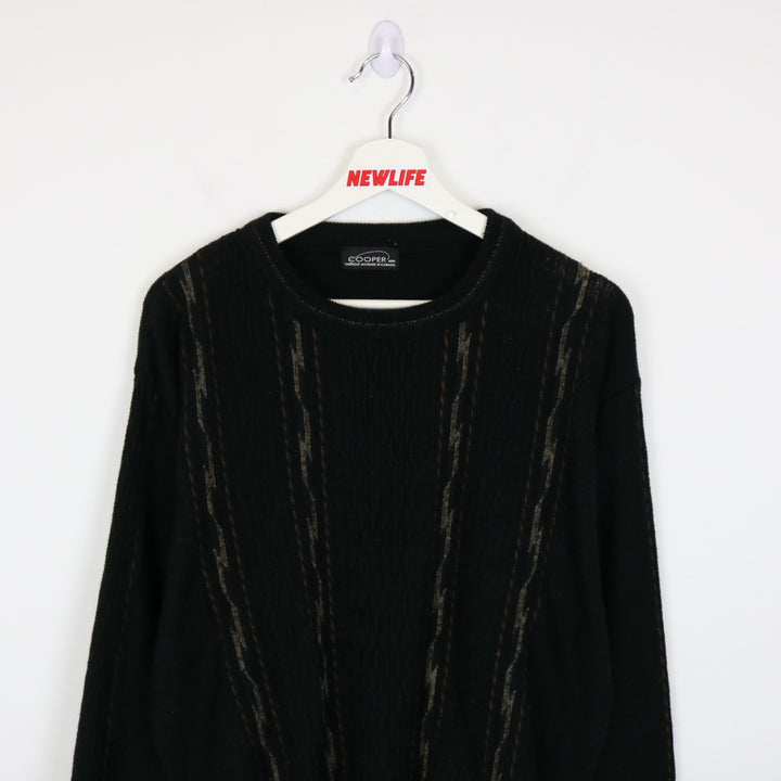 Vintage 90's Cooper Textured Knit Sweater - M-NEWLIFE Clothing