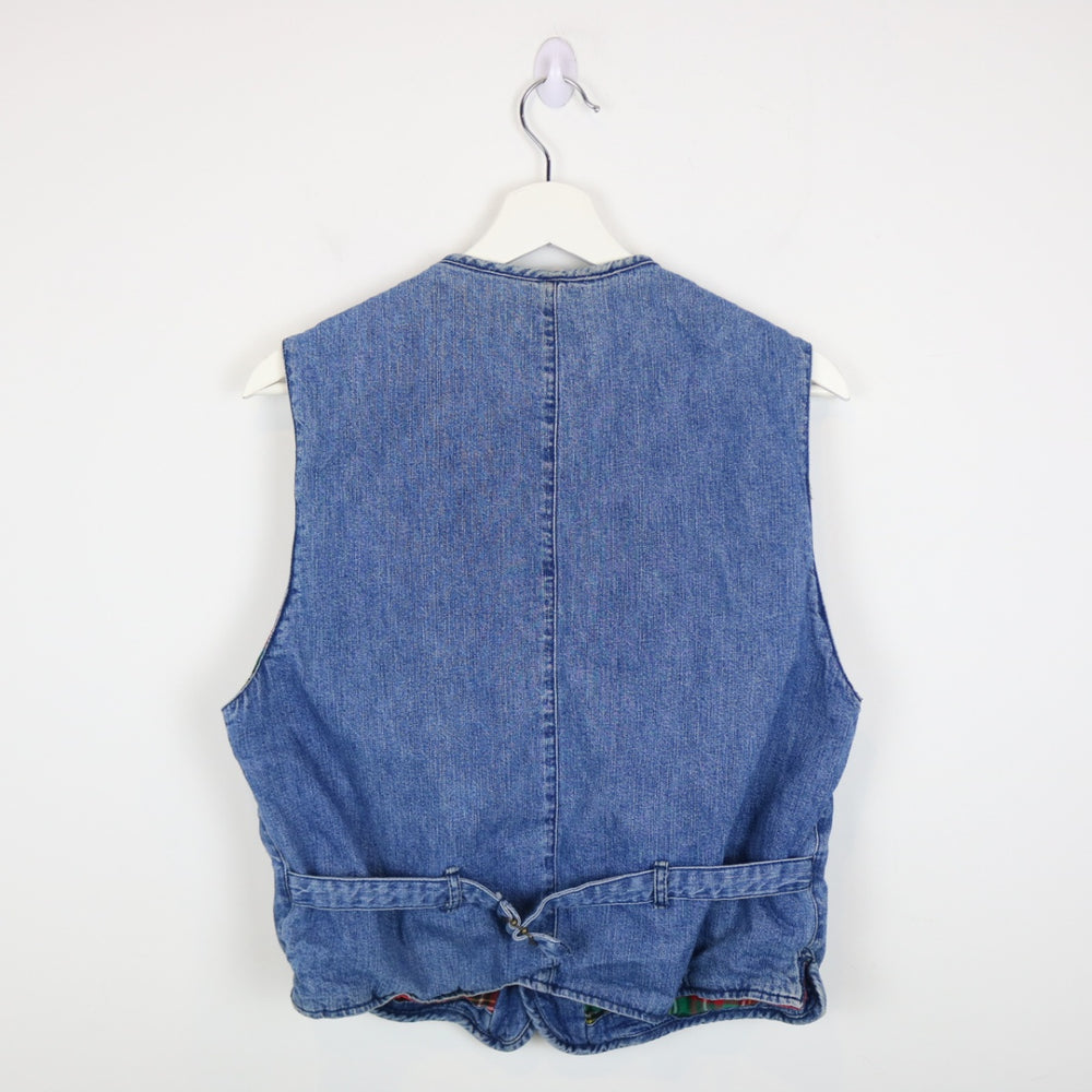 Vintage 90's GAP Flannel Lined Denim Vest - S-NEWLIFE Clothing