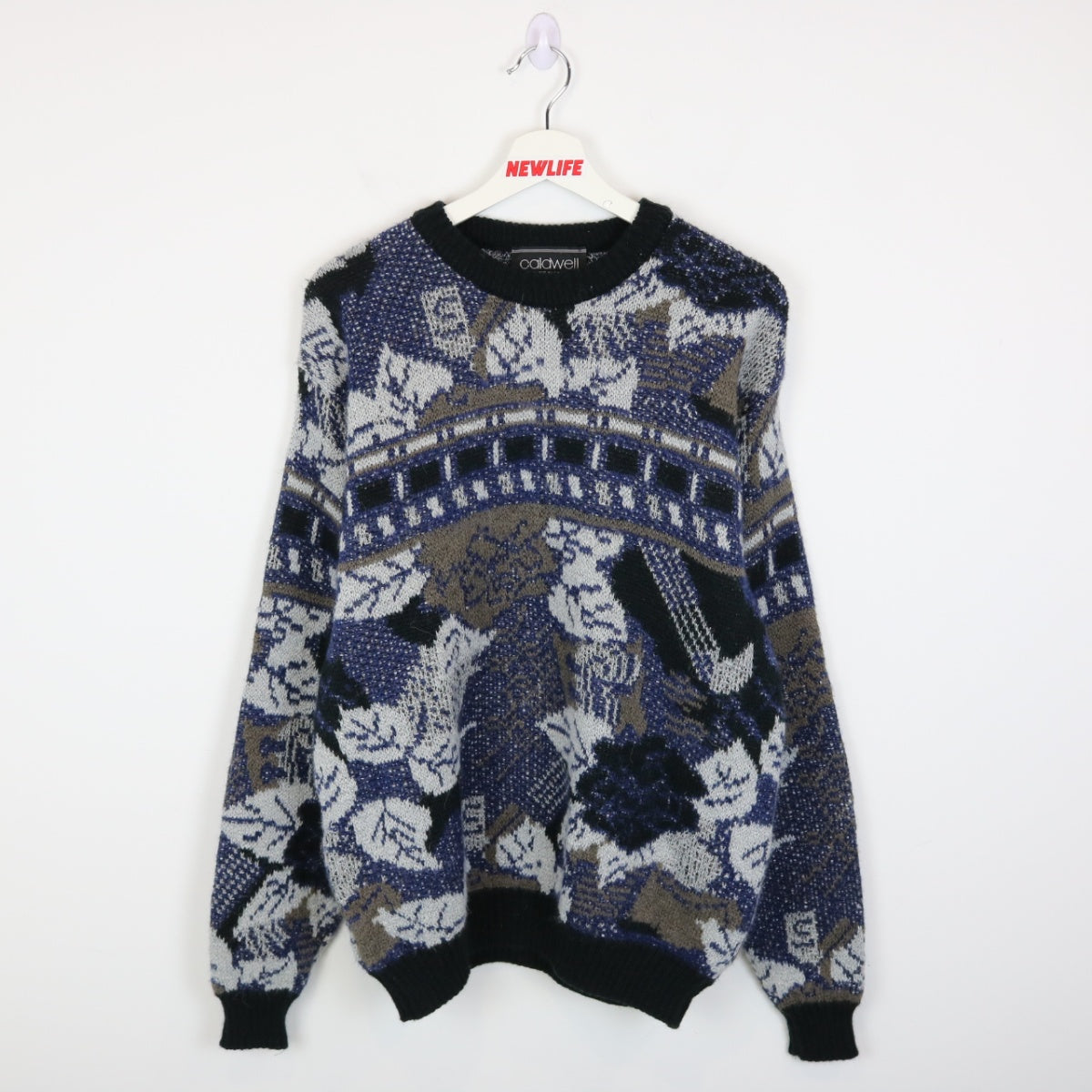 80s Patterned Knit on sale Sweater