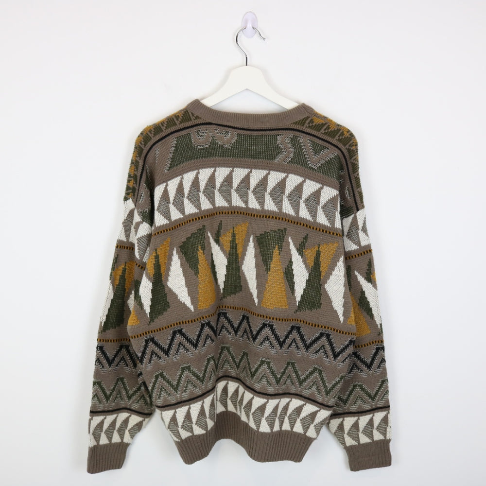 Vintage 80's Sears Patterned Knit Sweater - M-NEWLIFE Clothing