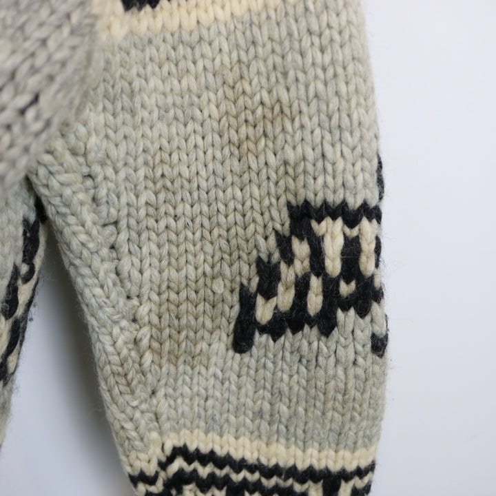Vintage Eagle Nature Cowichan Knit Jacket - XS-NEWLIFE Clothing