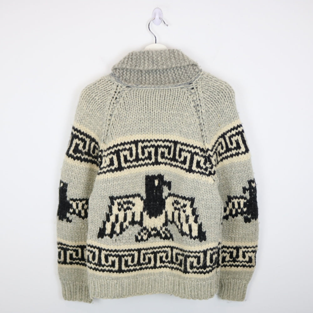 Vintage Eagle Nature Cowichan Knit Jacket - XS-NEWLIFE Clothing