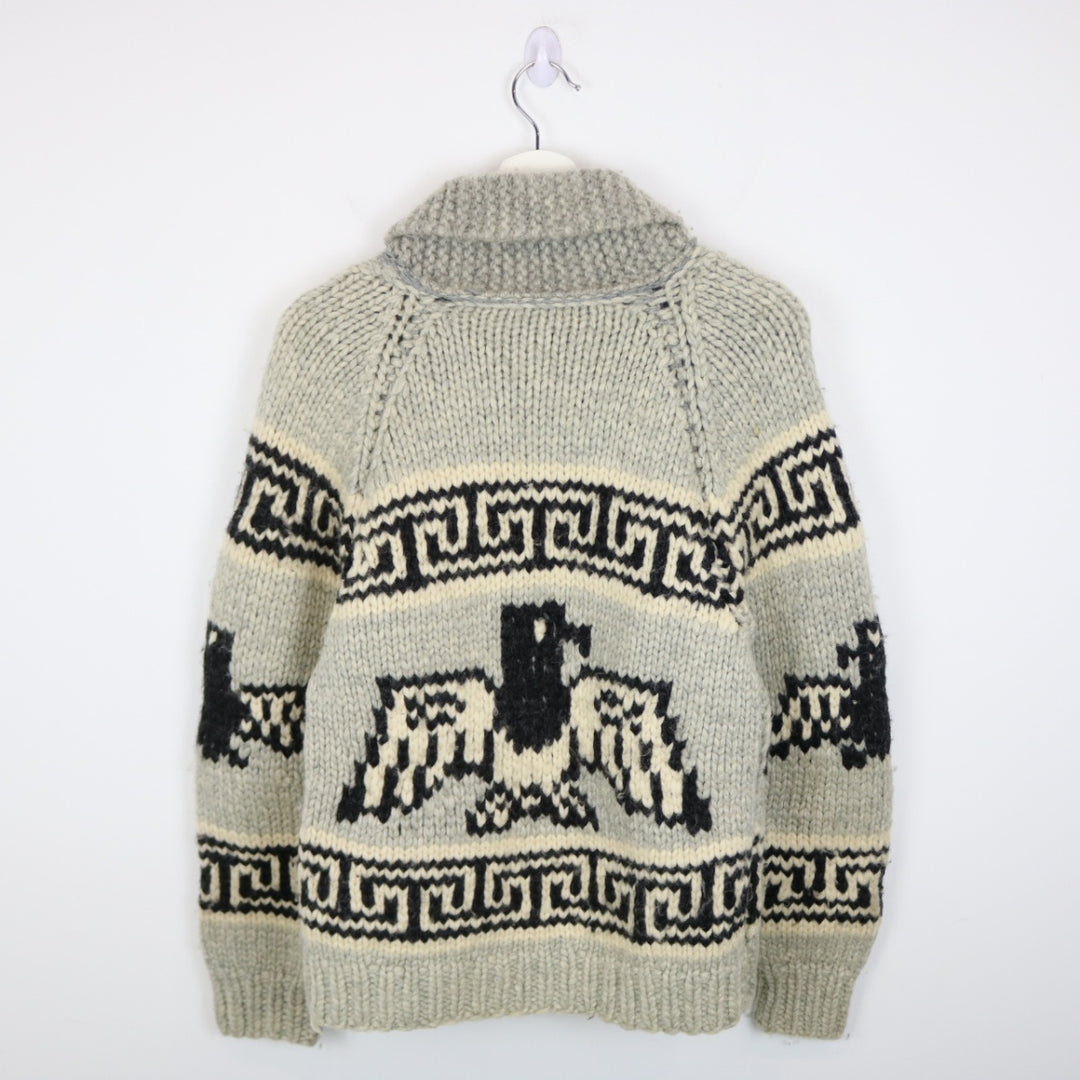 Vintage Eagle Nature Cowichan Knit Jacket - XS-NEWLIFE Clothing