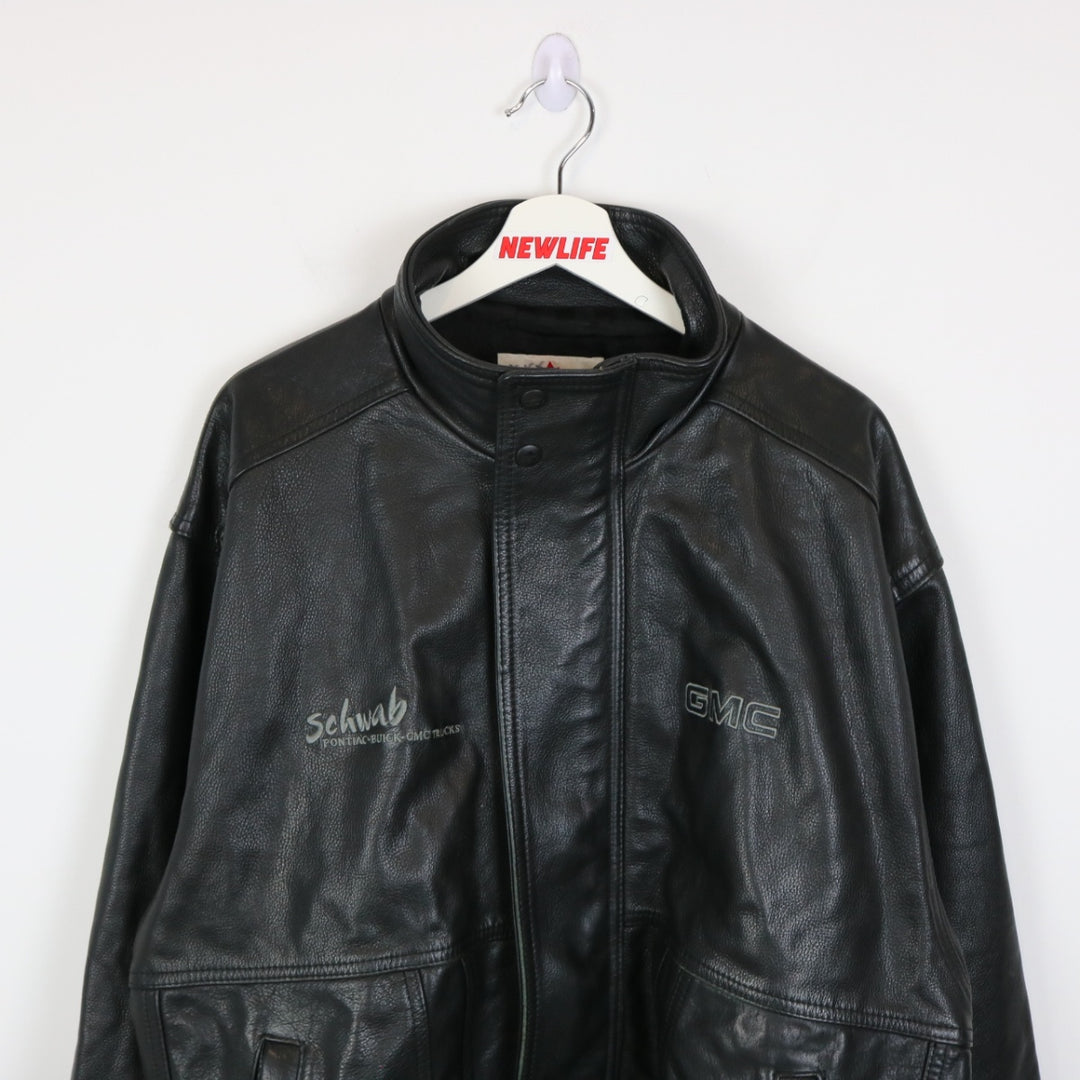 Vintage 90's GMC Leather Jacket - XL-NEWLIFE Clothing