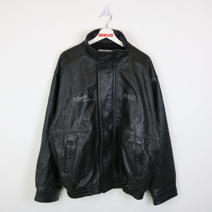 Vintage 90's GMC Leather Jacket - XL-NEWLIFE Clothing