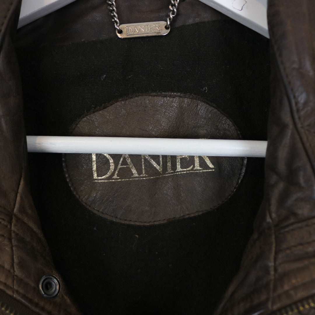 Vintage 90's Danier Leather Bomber Jacket - L-NEWLIFE Clothing