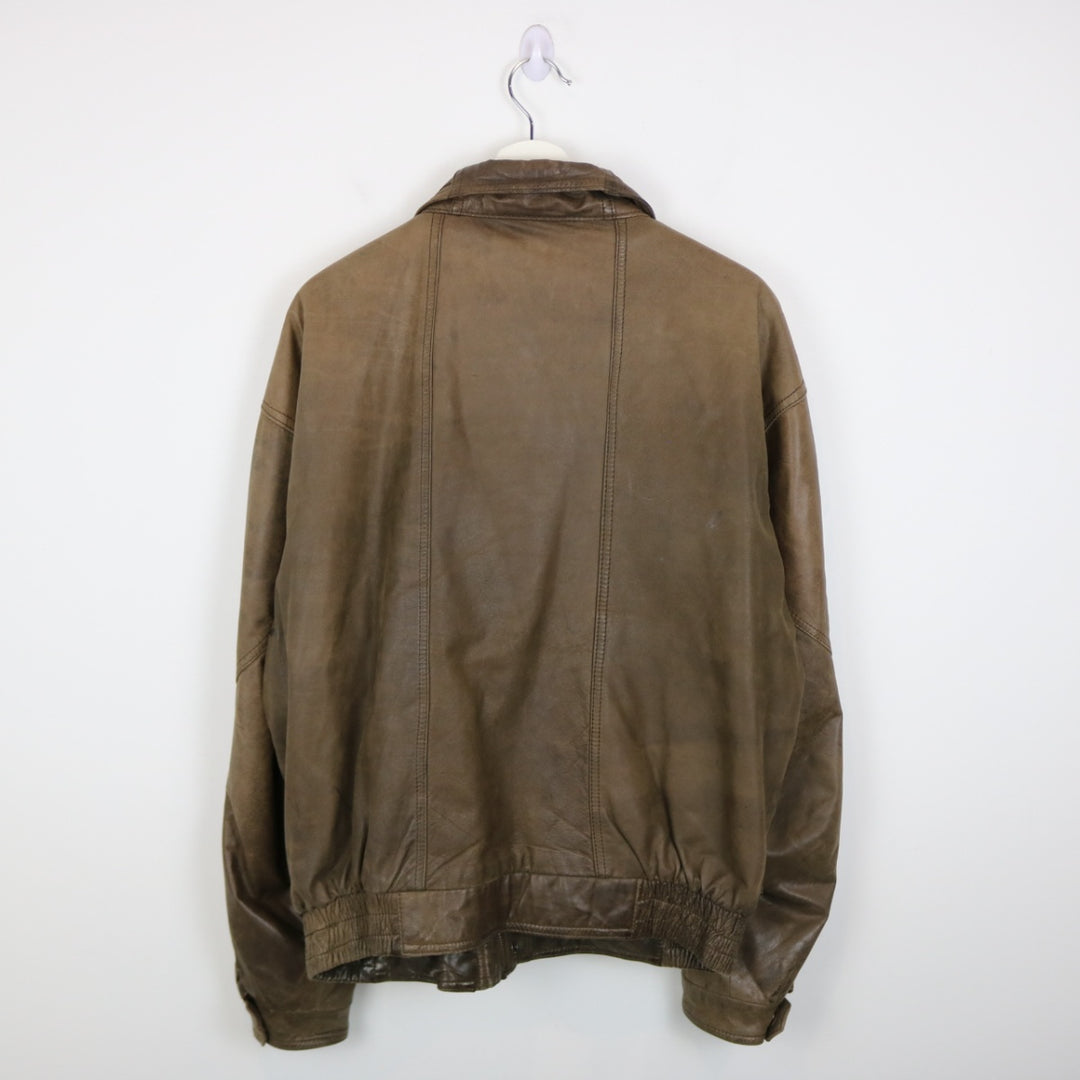 Vintage 90's Danier Leather Bomber Jacket - L-NEWLIFE Clothing