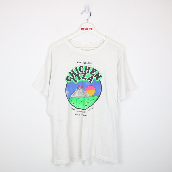 Vintage 90's The Quinox Chichen Itza Mexico Tee - L-NEWLIFE Clothing