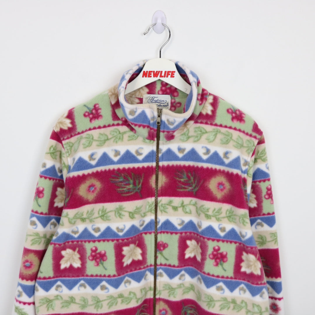 Vintage 90's Tradition Patterned Fleece Jacket - L-NEWLIFE Clothing