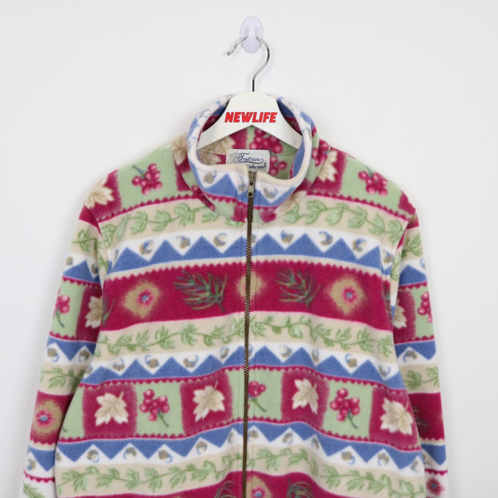 Vintage 90's Tradition Patterned Fleece Jacket - L-NEWLIFE Clothing