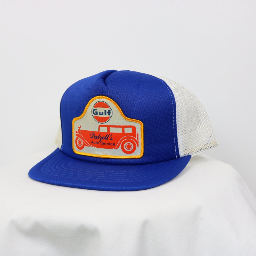 Vintage 80's Gulf Auto Service Trucker Hat - OS-NEWLIFE Clothing