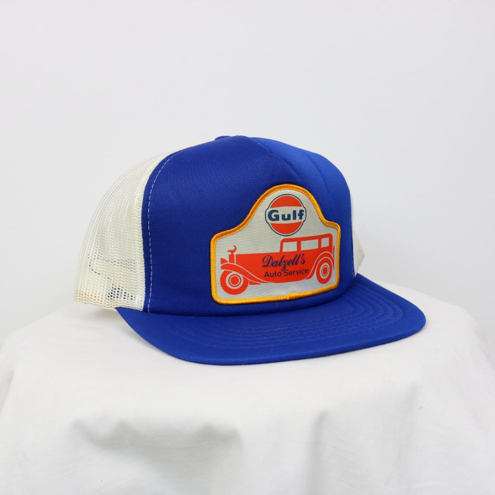 Vintage 80's Gulf Auto Service Trucker Hat - OS-NEWLIFE Clothing