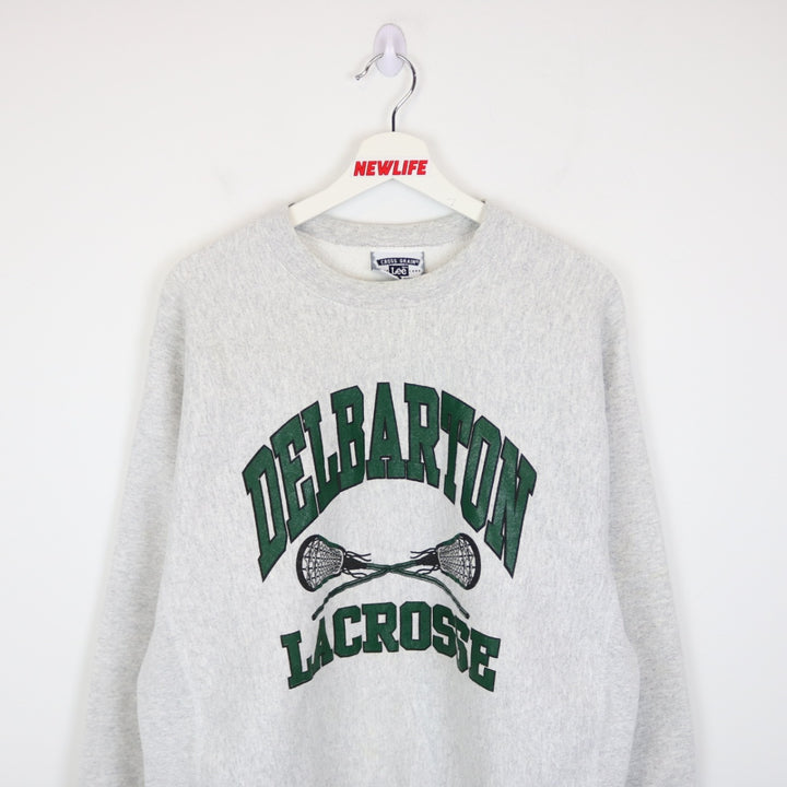 Vintage 90's Delbarton School Lacrosse Crewneck - L-NEWLIFE Clothing