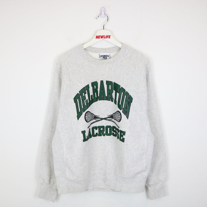 Vintage 90's Delbarton School Lacrosse Crewneck - L-NEWLIFE Clothing