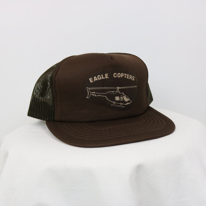 Vintage 80's Eagle Copters Trucker Hat - OS-NEWLIFE Clothing